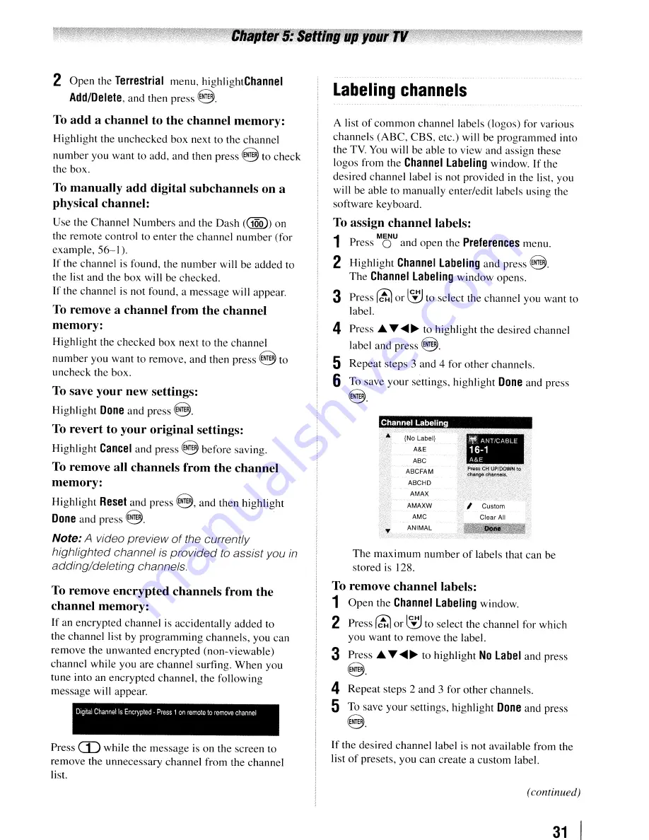 Toshiba 32RV525RZ Owner'S Manual Download Page 31