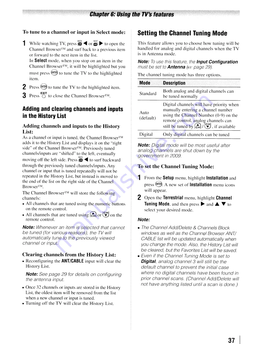 Toshiba 32RV525RZ Owner'S Manual Download Page 37