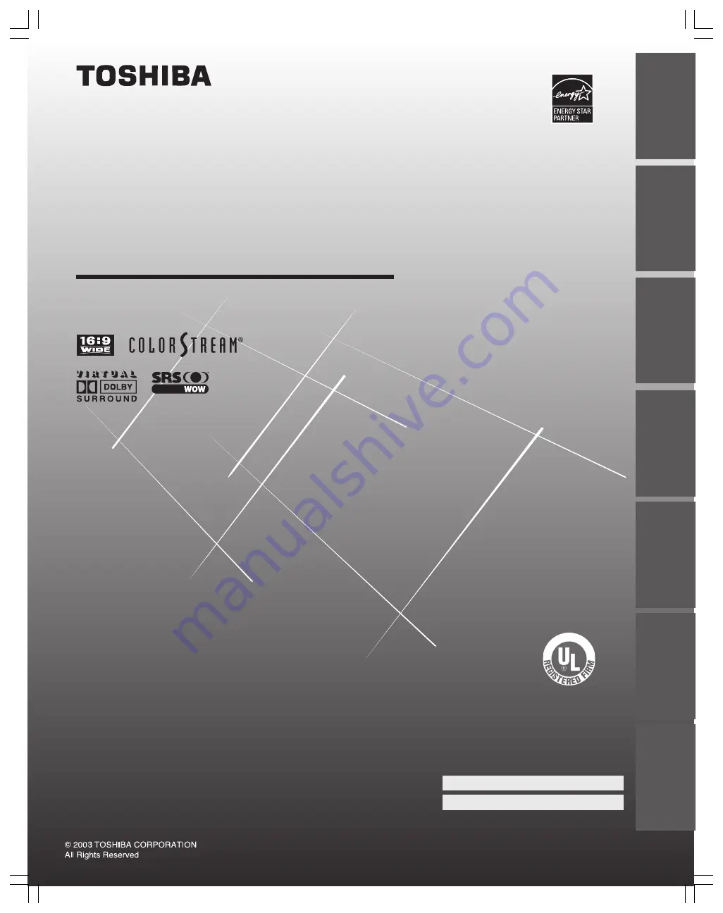 Toshiba 34HFX83 Owner'S Manual Download Page 1