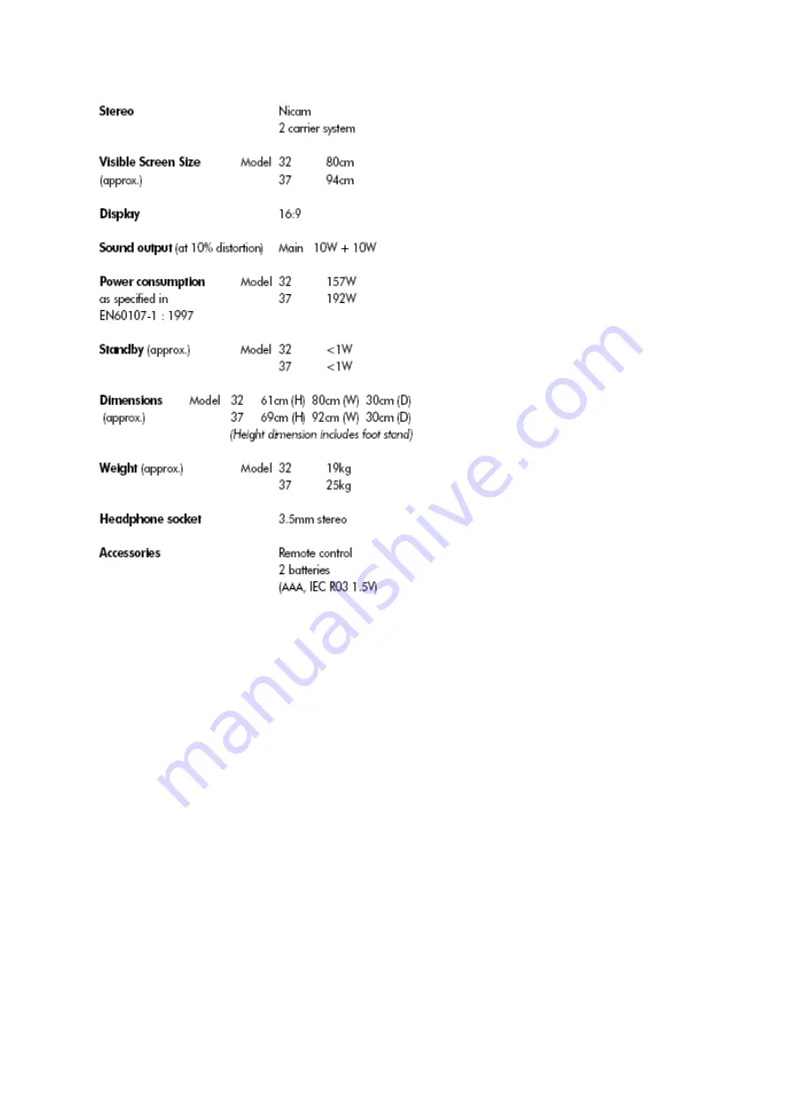 Toshiba 37WL68P Service Manual Download Page 191