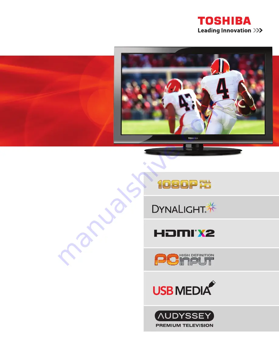 Toshiba 40E220U Specifications Download Page 1