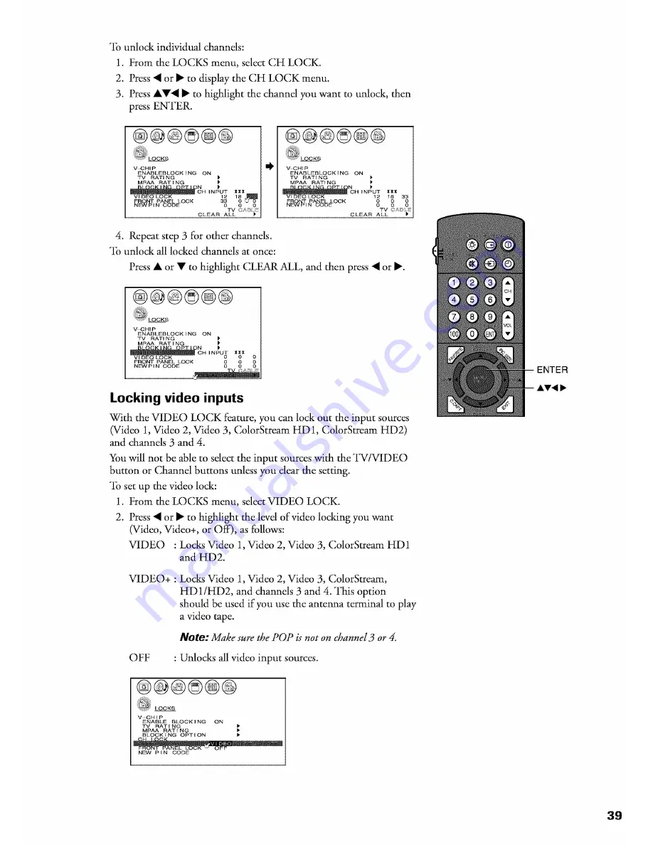 Toshiba 42H82 Owner'S Manual Download Page 43