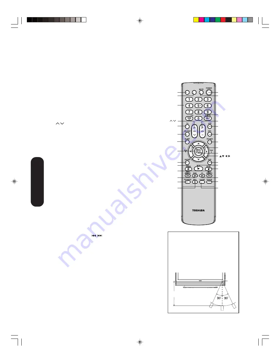 Toshiba 42HP16 Скачать руководство пользователя страница 22