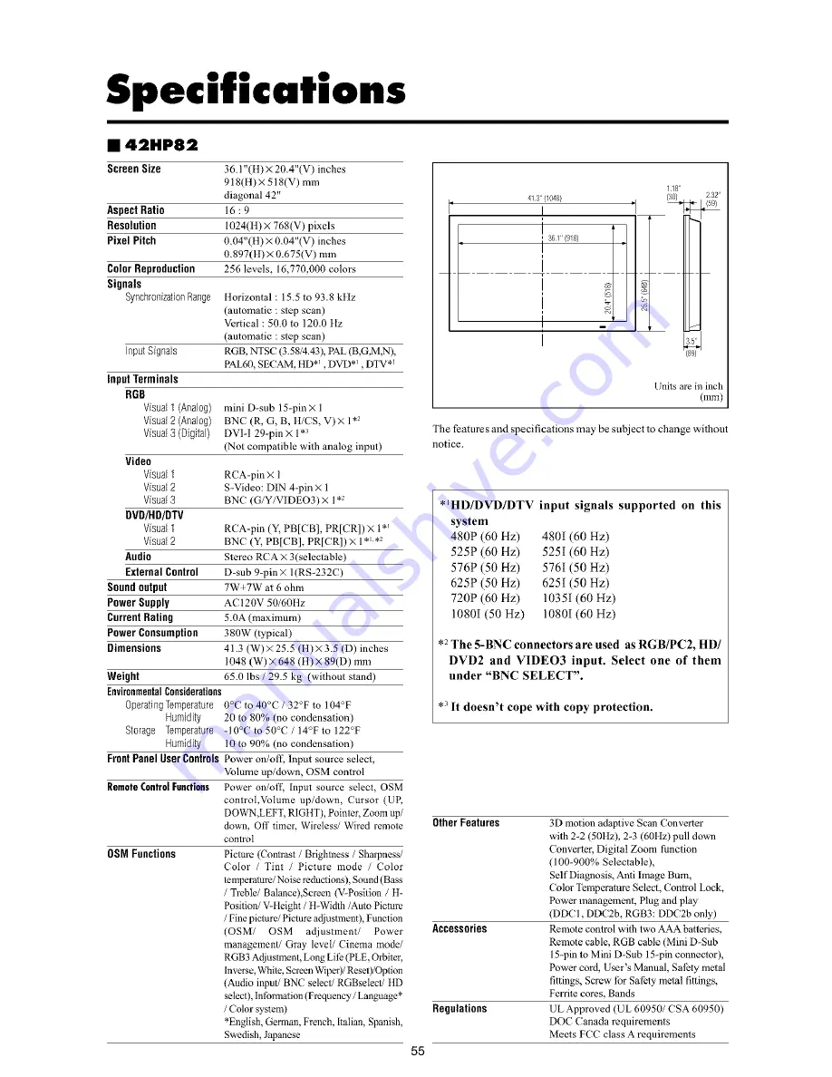 Toshiba 42HP82 Owner'S Manual Download Page 60