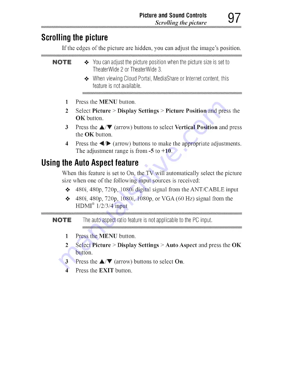 Toshiba 55L7400 User Manual Download Page 97