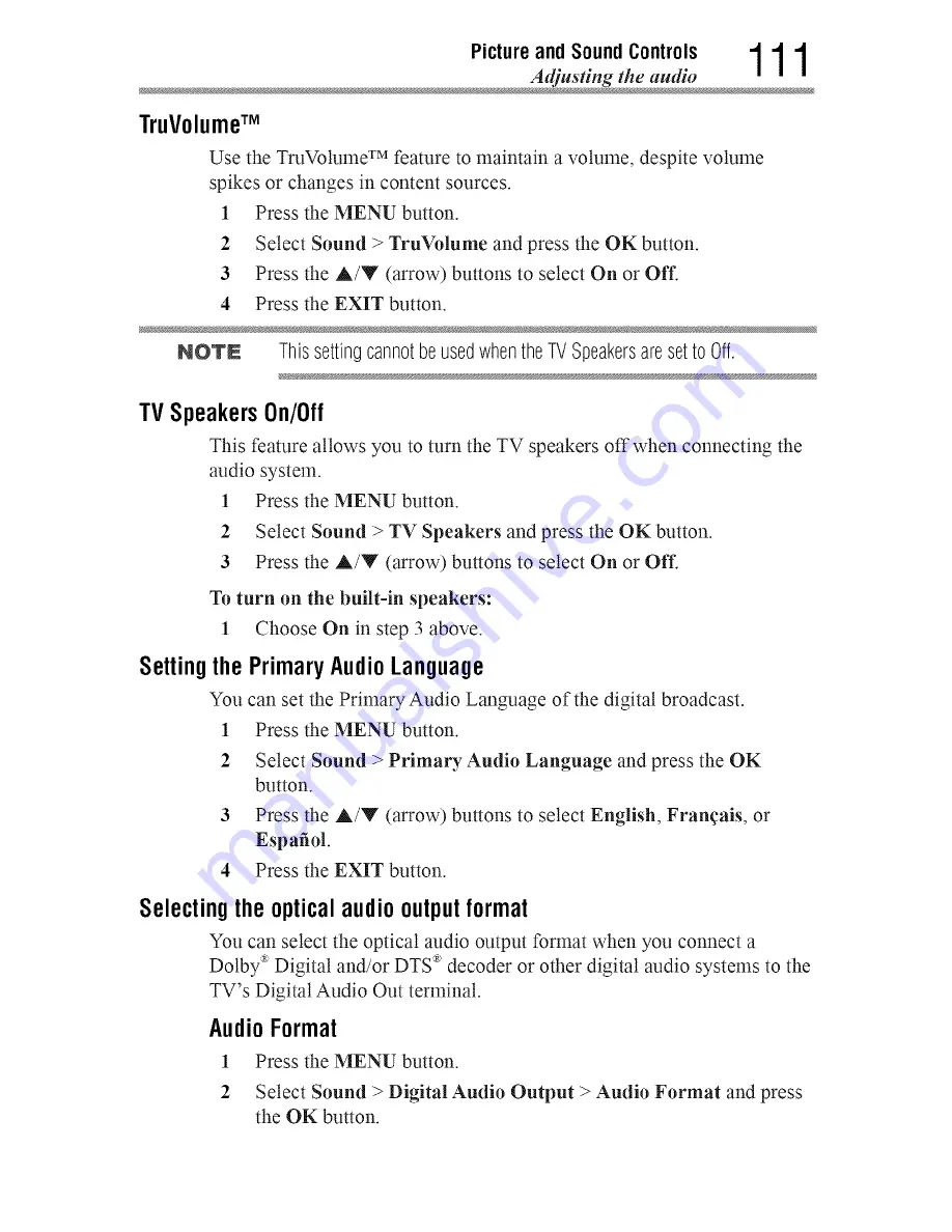 Toshiba 55L7400 User Manual Download Page 111