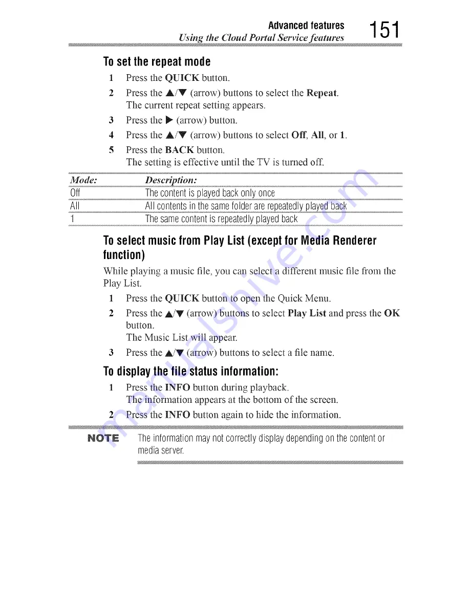 Toshiba 55L7400 User Manual Download Page 151