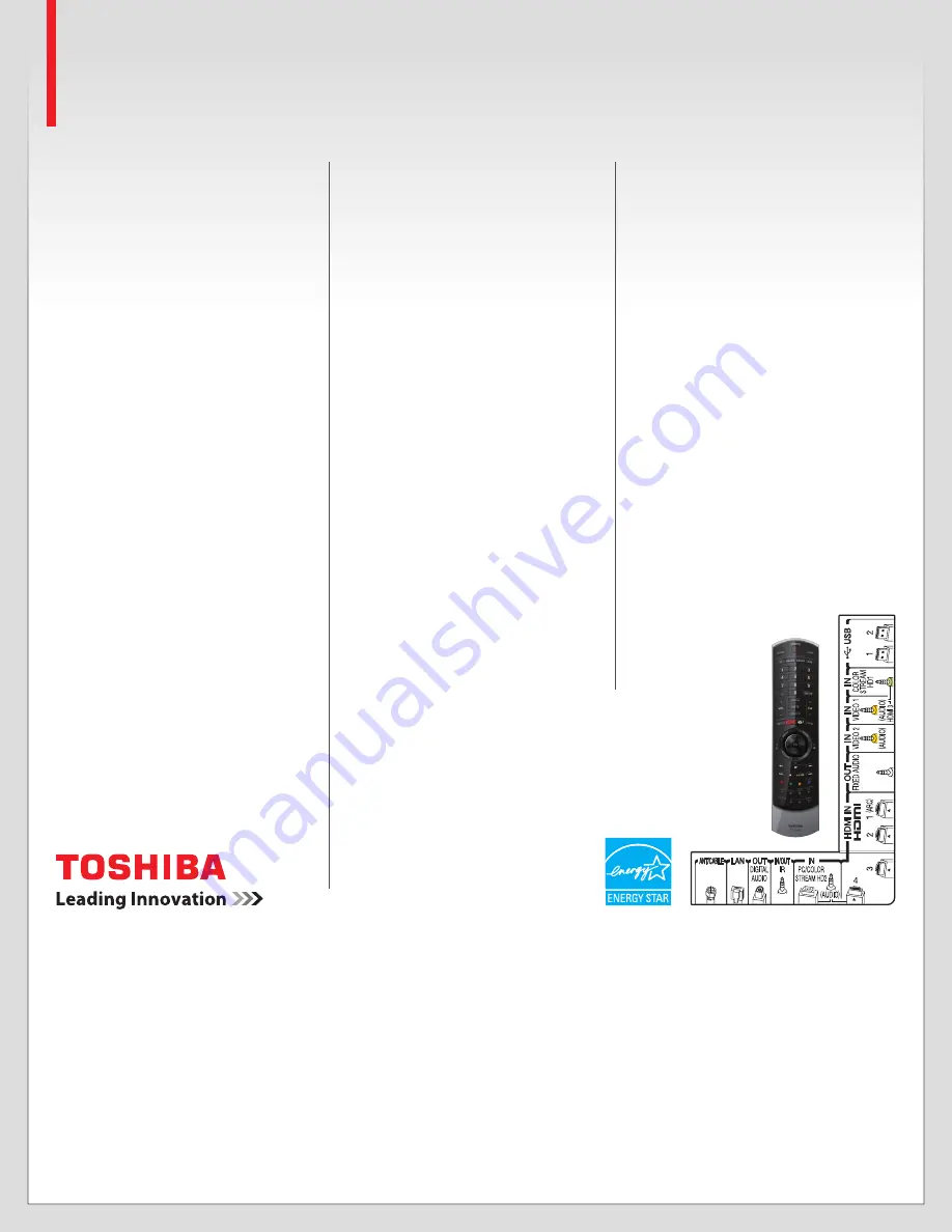 Toshiba 55UL610U Specifications Download Page 2