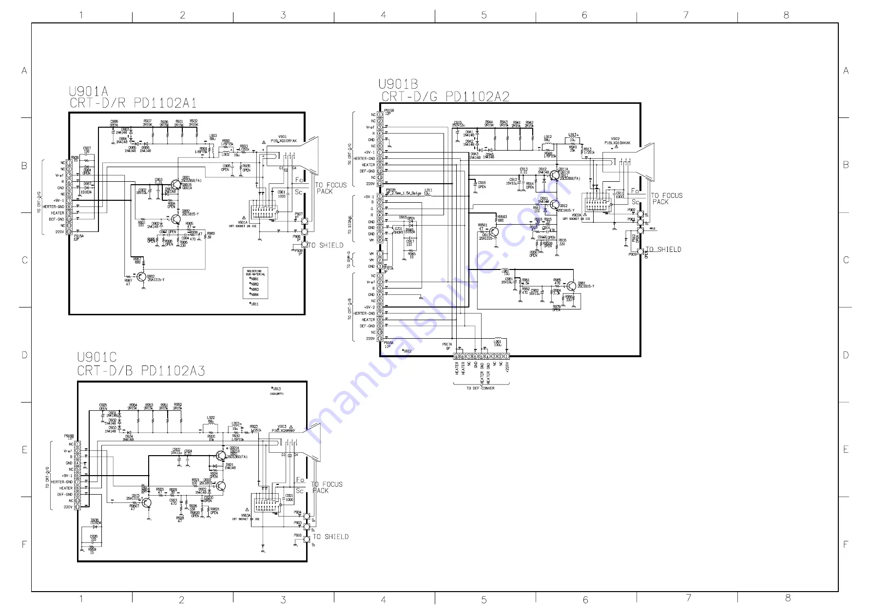 Toshiba 57WH36P Service Manual Download Page 136