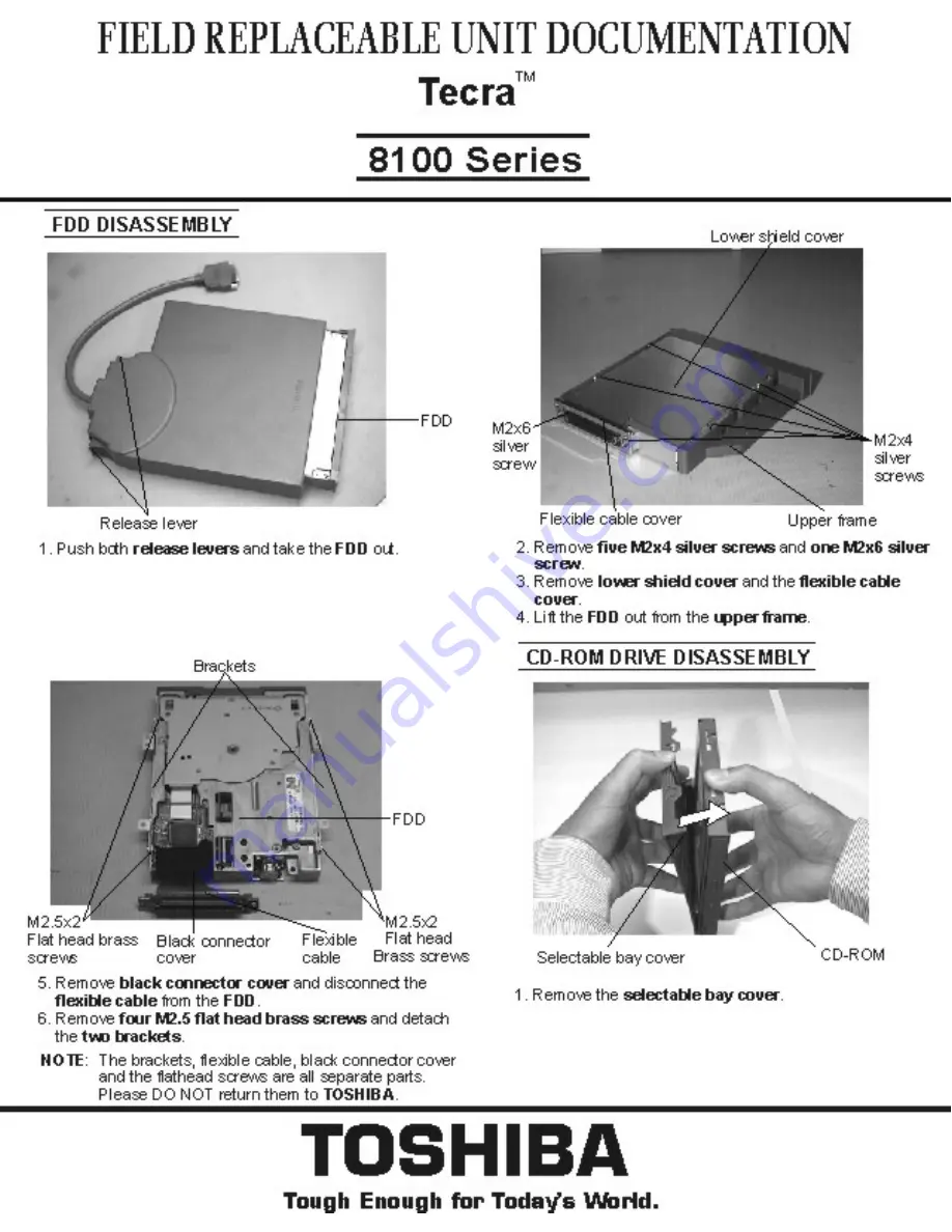 Toshiba 8100 series Скачать руководство пользователя страница 3