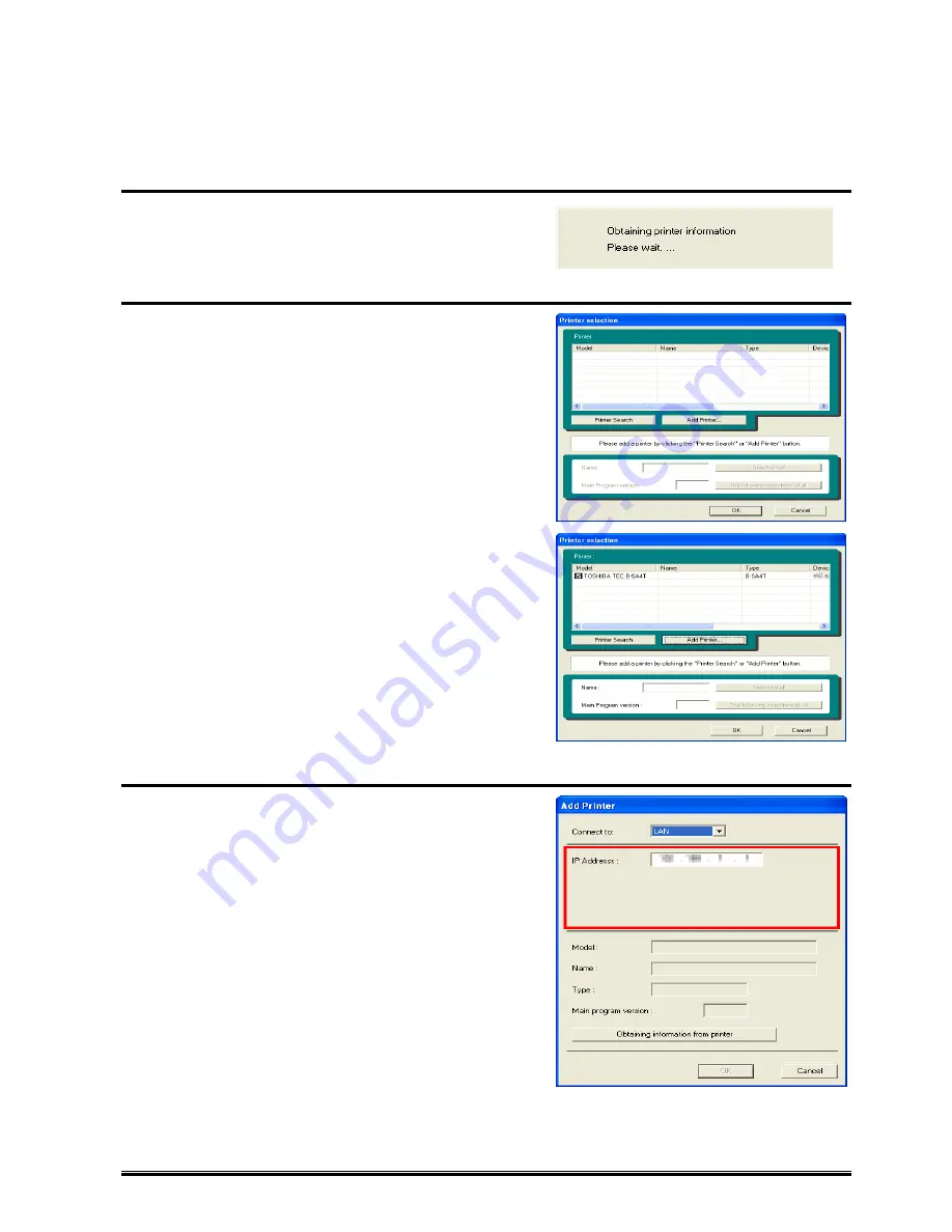 Toshiba Bar Code Printer Network Tool Operation Manual Download Page 65