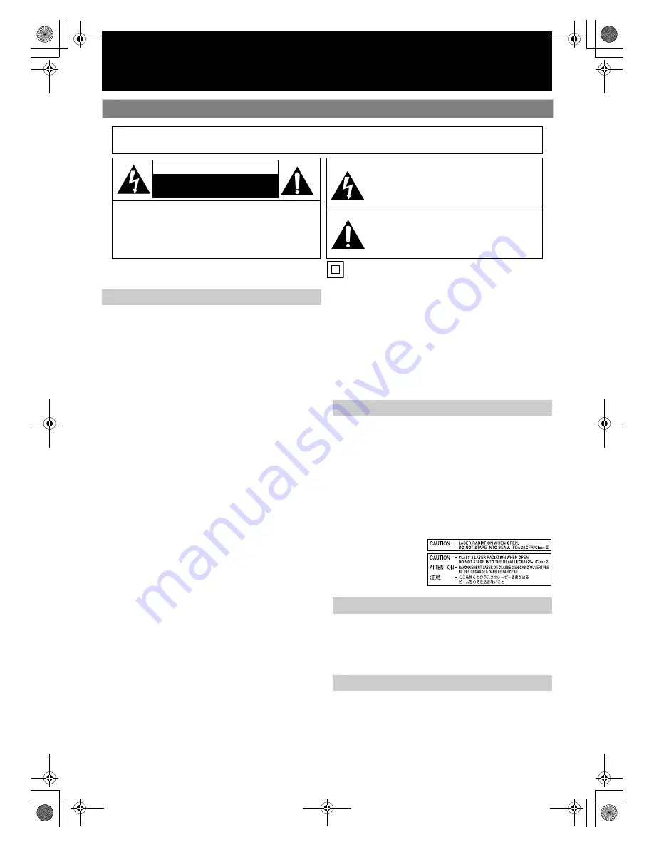 Toshiba BDX2000KE Owner'S Manual Download Page 2