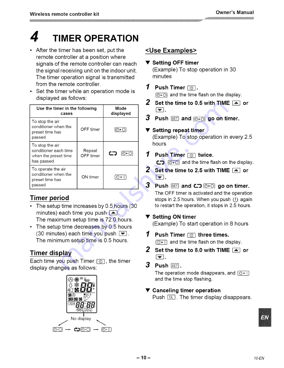 Toshiba Carrier TCB-AX21UL Owner'S Manual Download Page 11