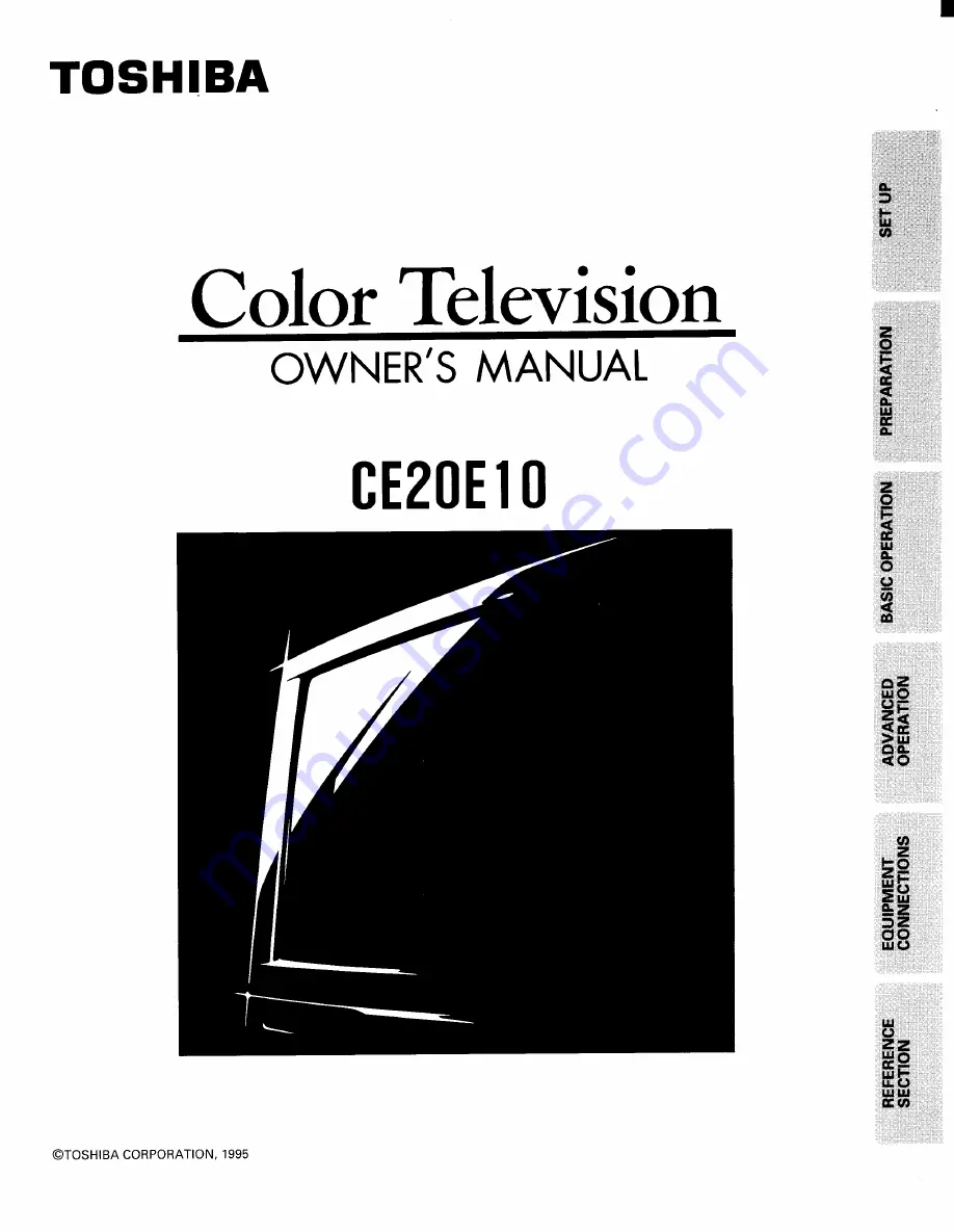 Toshiba CE20E10 Owner'S Manual Download Page 1