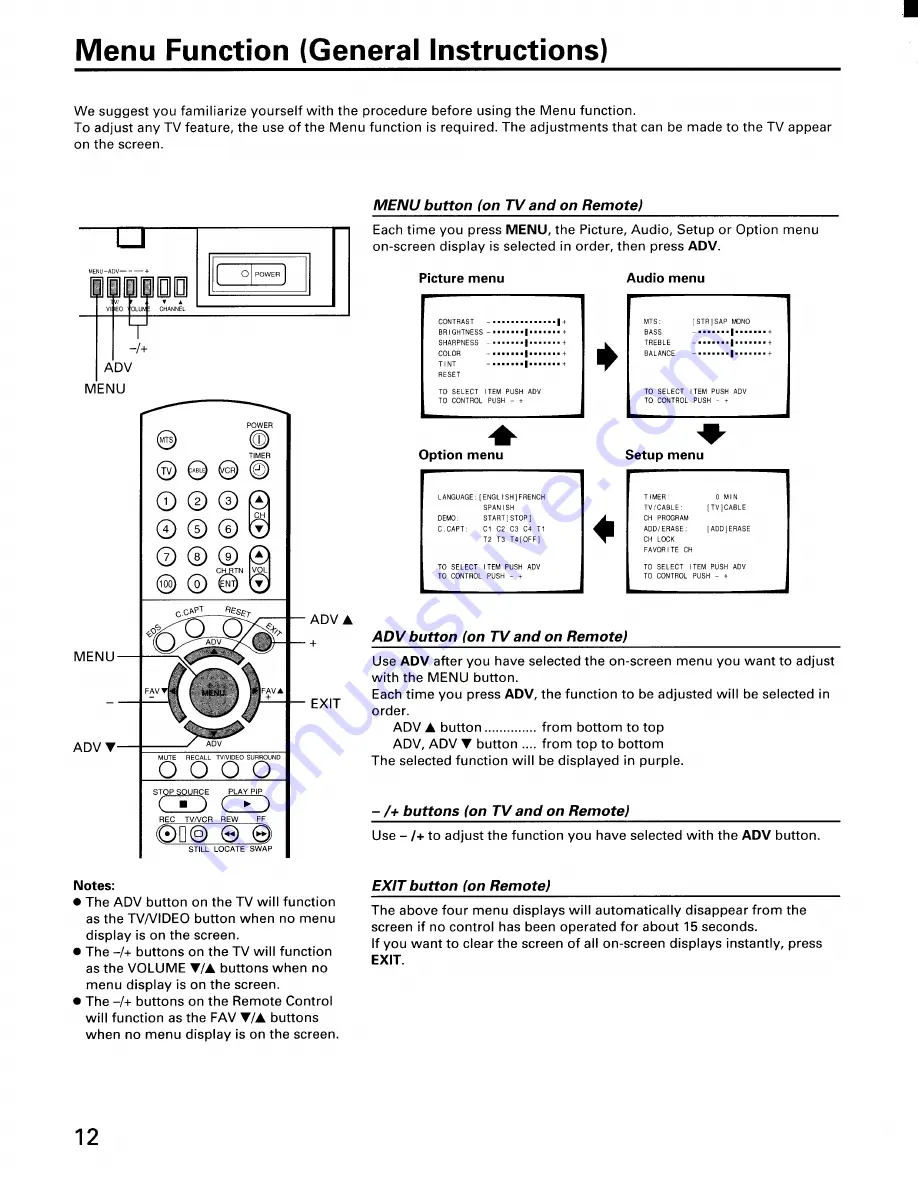 Toshiba CE32G15 Owner'S Manual Download Page 12