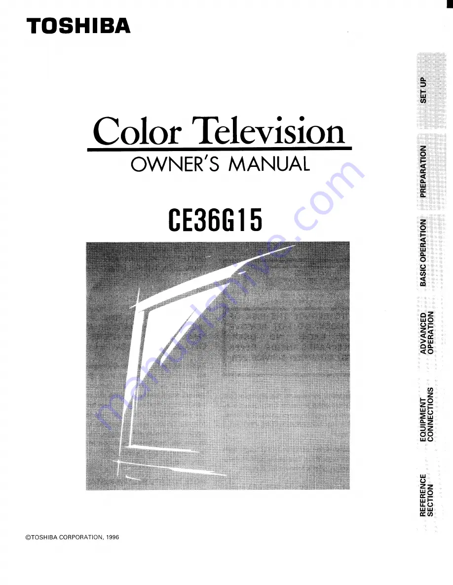 Toshiba CE36G15 Owner'S Manual Download Page 1