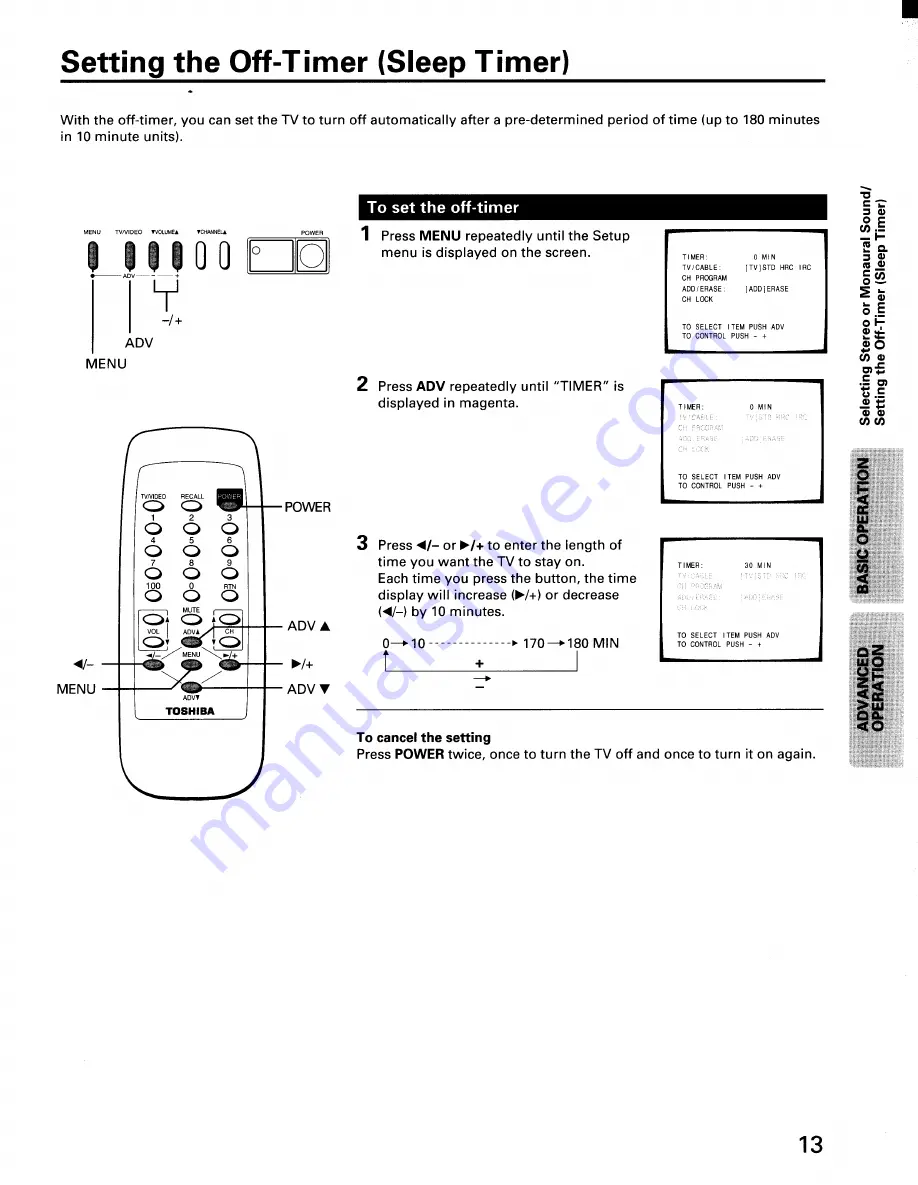 Toshiba CF19F30 Owner'S Manual Download Page 13