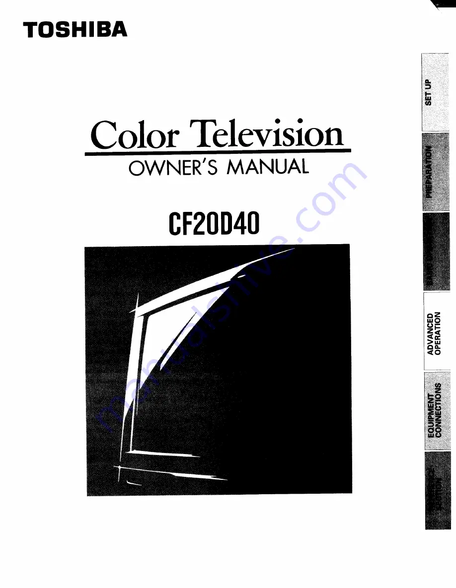 Toshiba CF20D40 Owner'S Manual Download Page 1