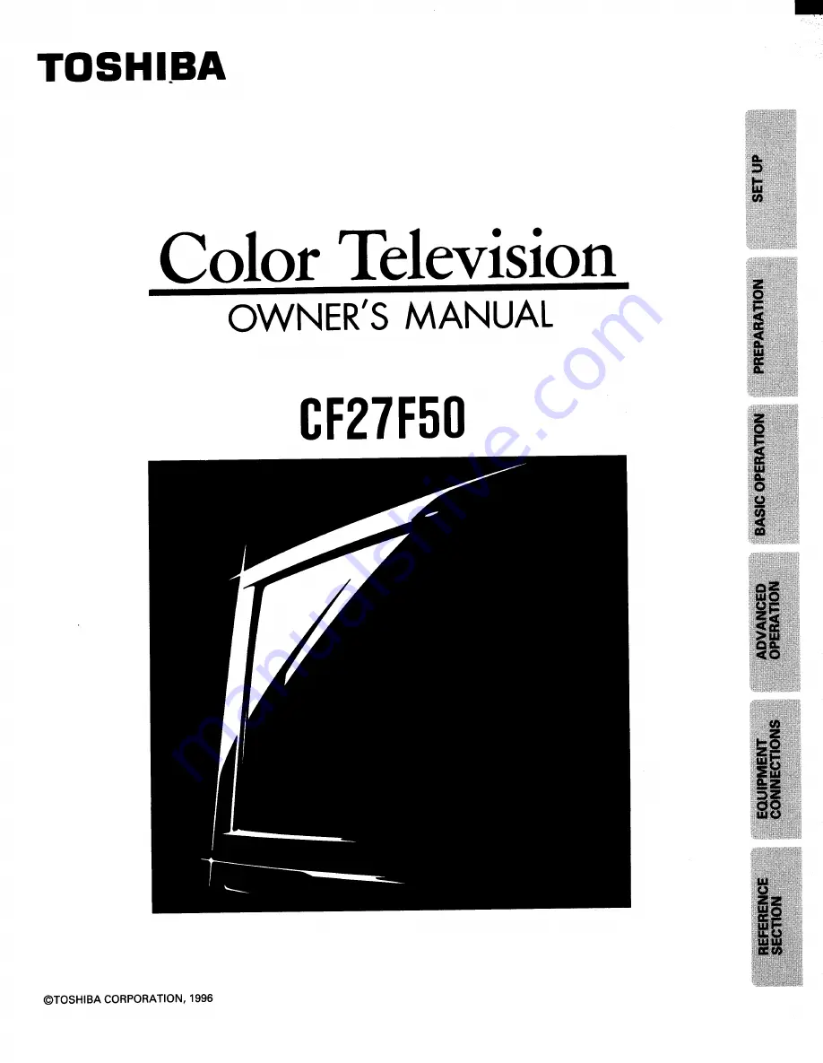 Toshiba CF27F50 Owner'S Manual Download Page 1