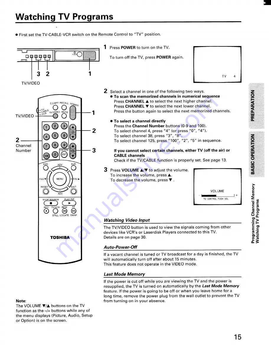 Toshiba CF32E55 Owner'S Manual Download Page 15