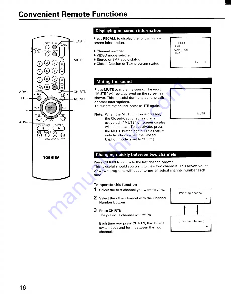 Toshiba CF32E55 Скачать руководство пользователя страница 16