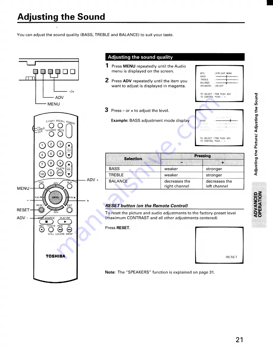 Toshiba CF32E55 Owner'S Manual Download Page 21