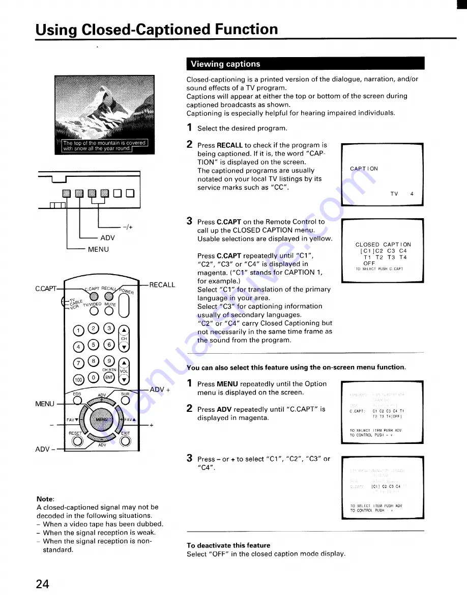 Toshiba CF32E55 Owner'S Manual Download Page 24