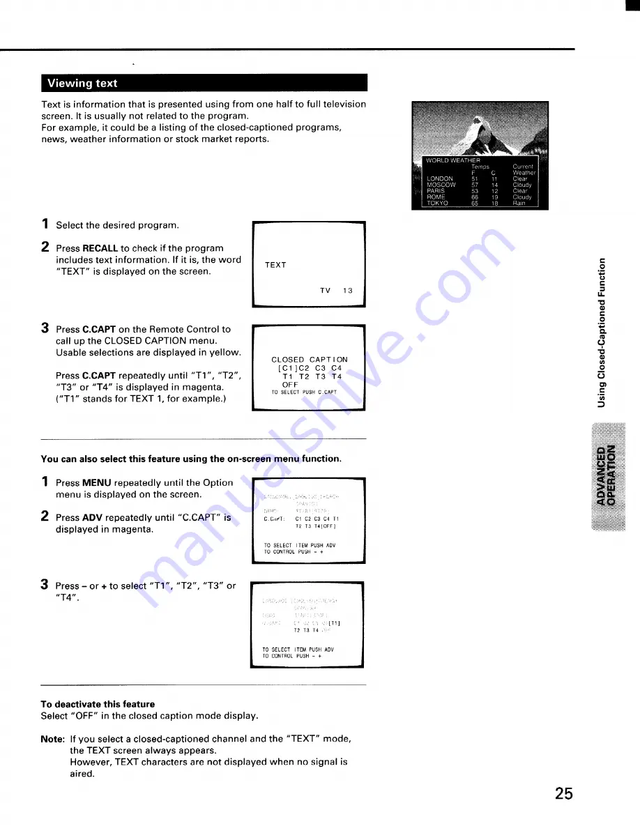 Toshiba CF32E55 Owner'S Manual Download Page 25