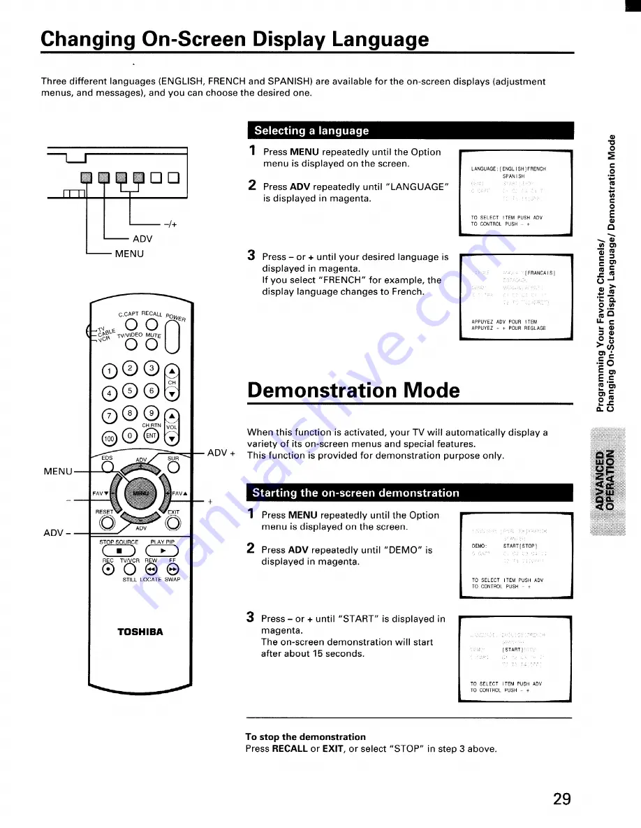 Toshiba CF32E55 Owner'S Manual Download Page 29