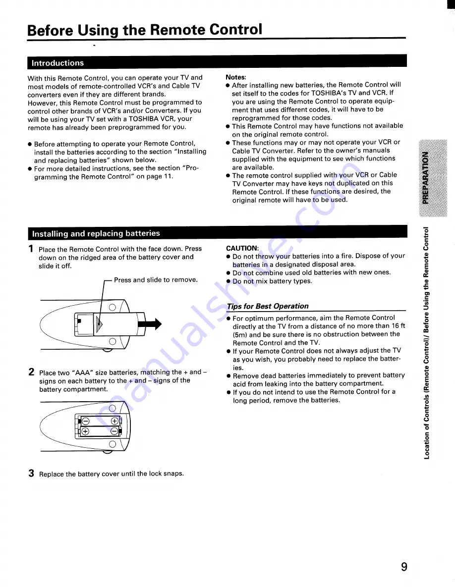 Toshiba CF32F50 Owner'S Manual Download Page 9