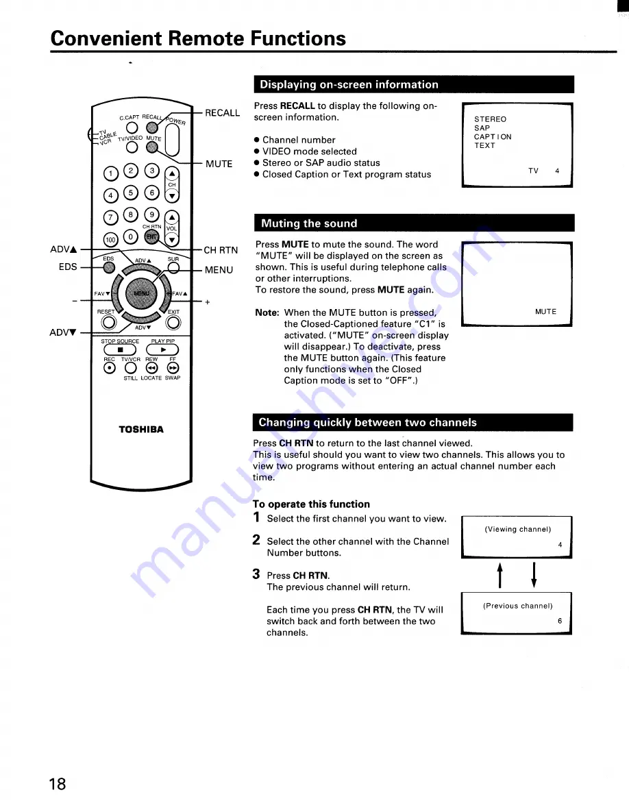 Toshiba CF32F50 Owner'S Manual Download Page 18