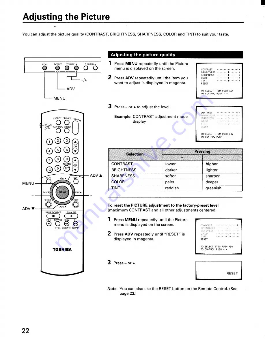 Toshiba CF32F50 Owner'S Manual Download Page 22