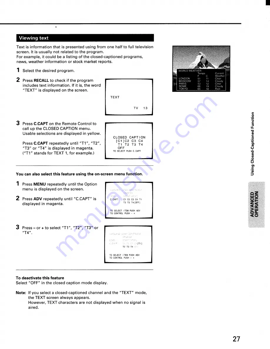 Toshiba CF32F50 Owner'S Manual Download Page 27