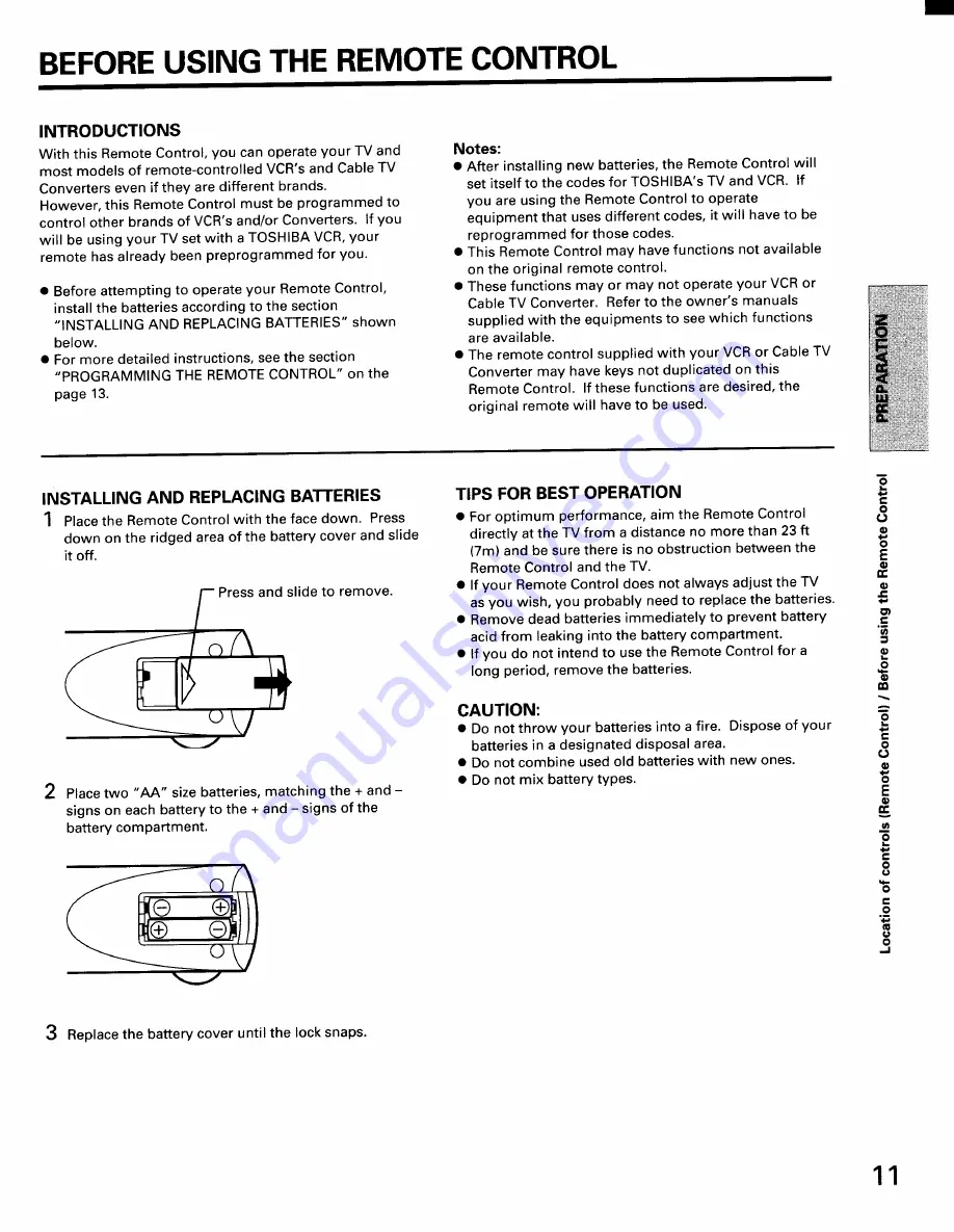 Toshiba CF35D50 Owner'S Manual Download Page 11