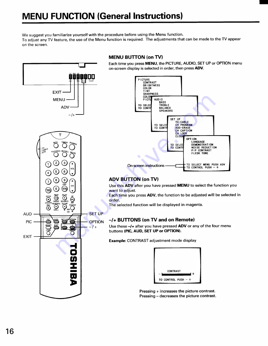 Toshiba CF35D50 Owner'S Manual Download Page 16