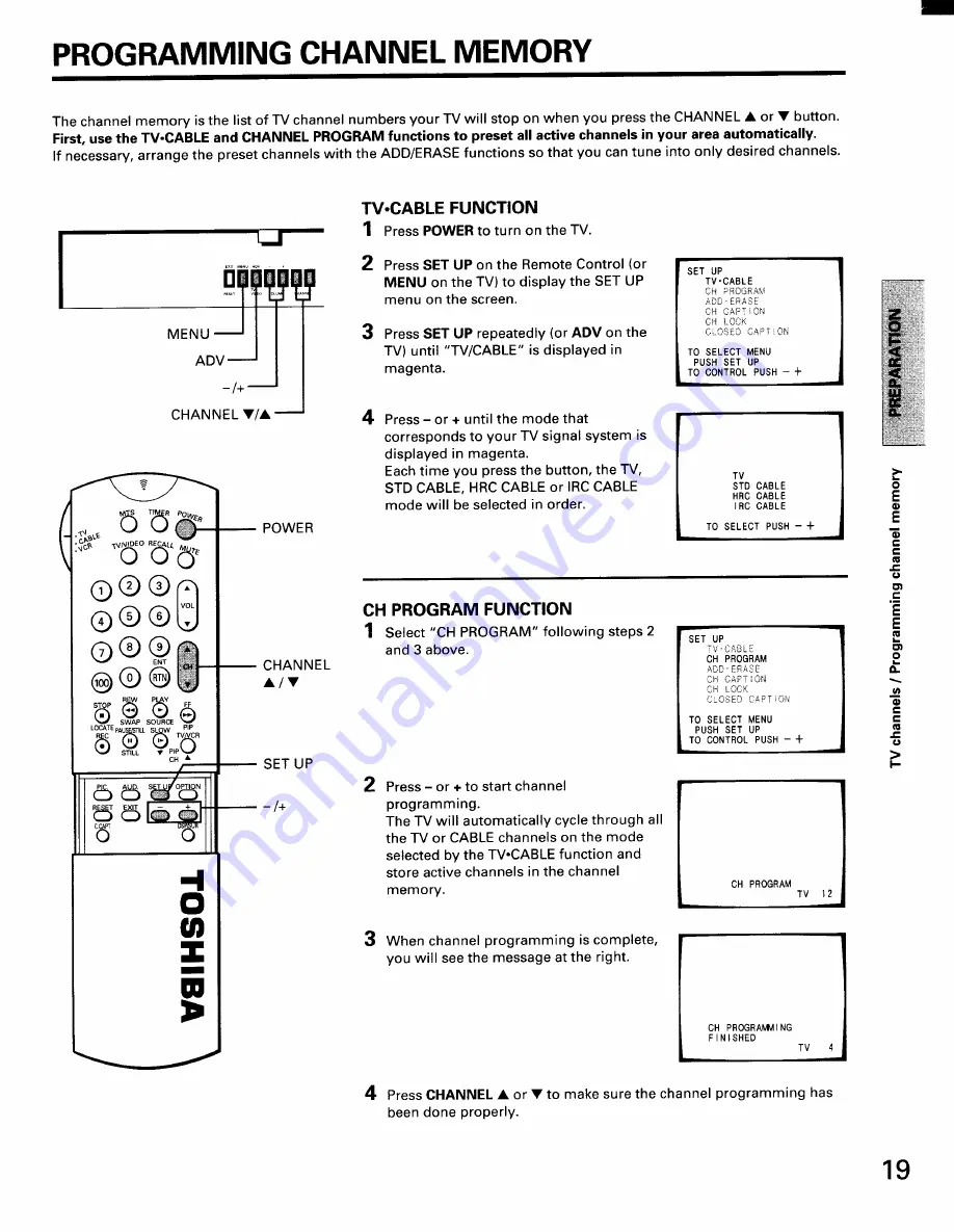 Toshiba CF35D50 Owner'S Manual Download Page 19