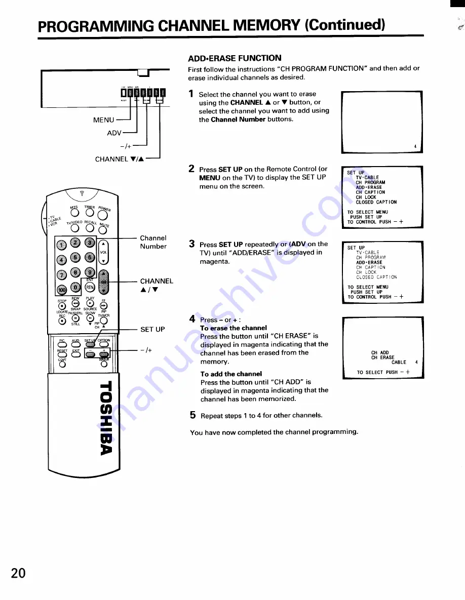 Toshiba CF35D50 Owner'S Manual Download Page 20