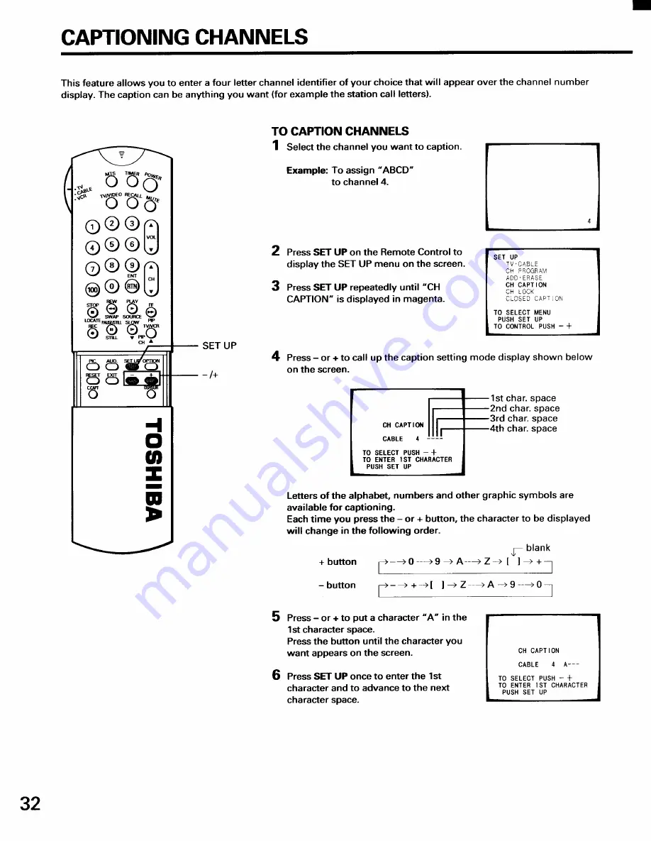 Toshiba CF35D50 Owner'S Manual Download Page 32