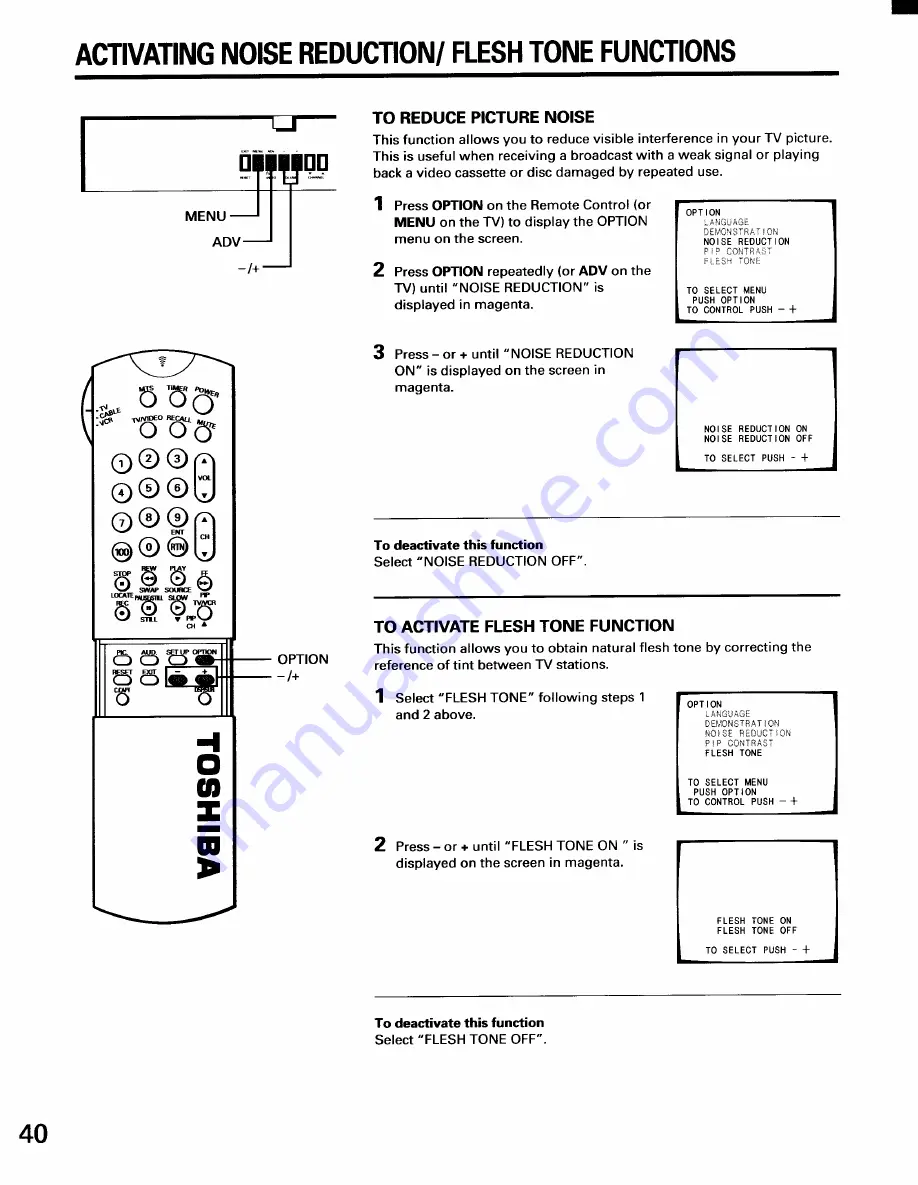 Toshiba CF35D50 Owner'S Manual Download Page 40