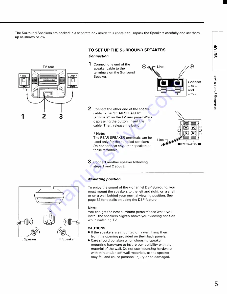 Toshiba CN32D90 Скачать руководство пользователя страница 5