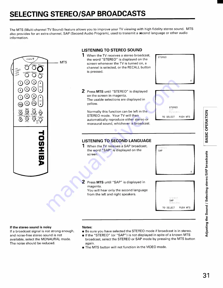 Toshiba CN32D90 Owner'S Manual Download Page 31