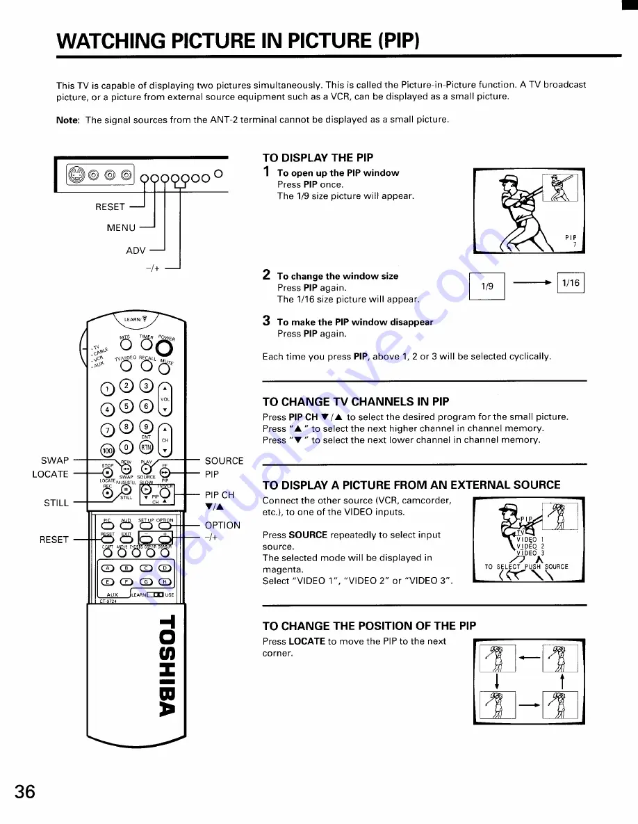 Toshiba CN32D90 Owner'S Manual Download Page 36