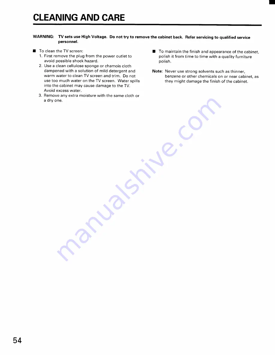 Toshiba CN32D90 Owner'S Manual Download Page 54