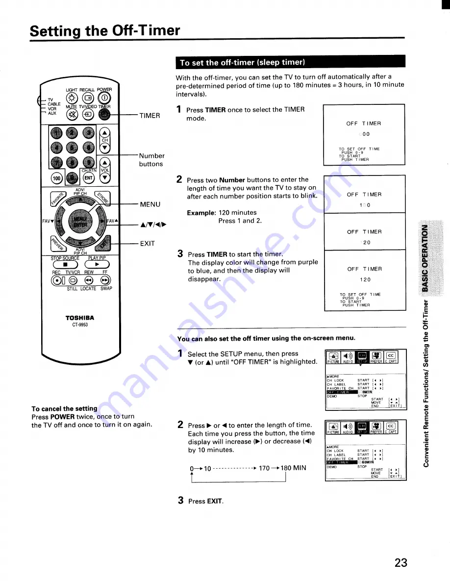 Toshiba CN32H95 Скачать руководство пользователя страница 23