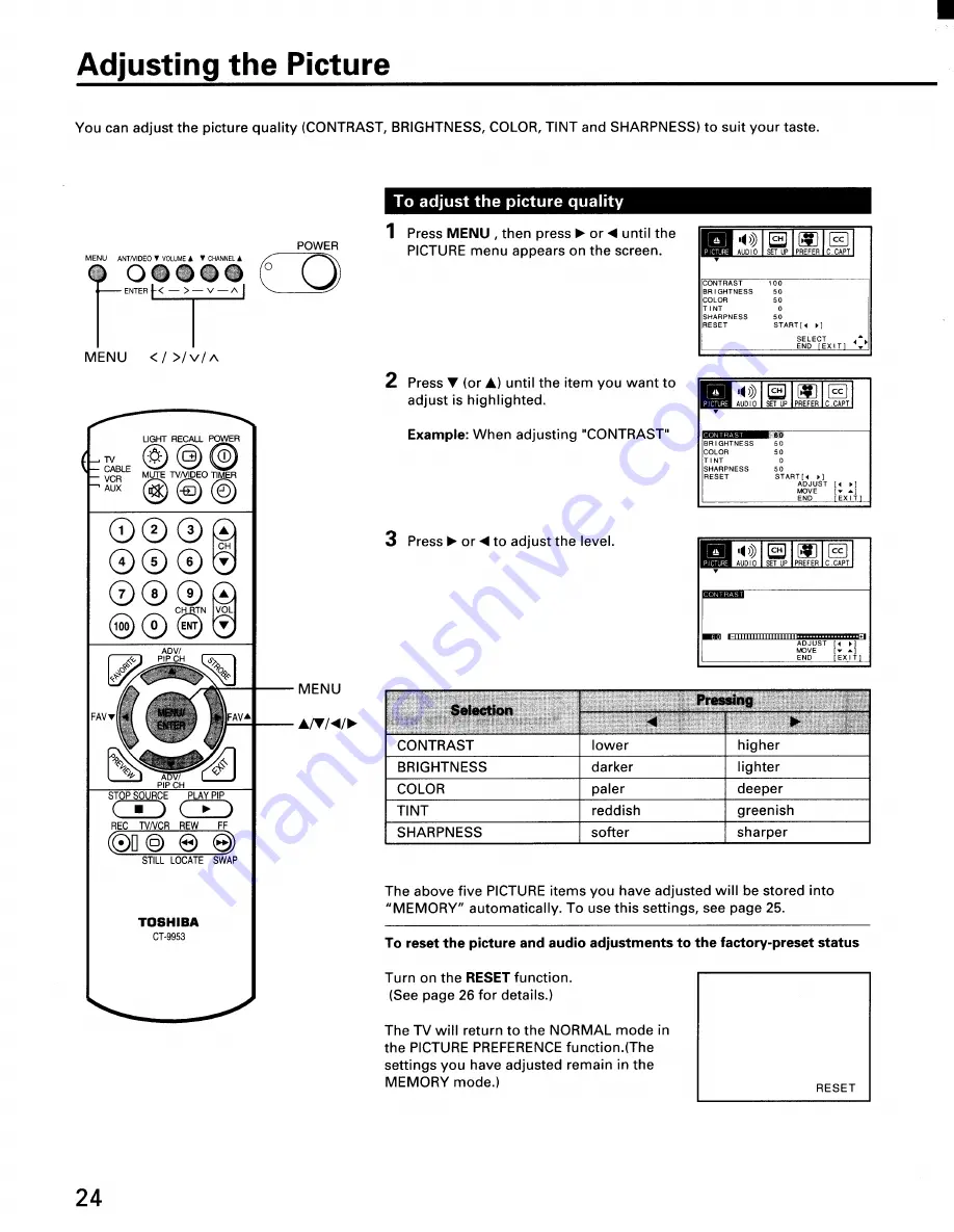 Toshiba CN32H95 Owner'S Manual Download Page 24