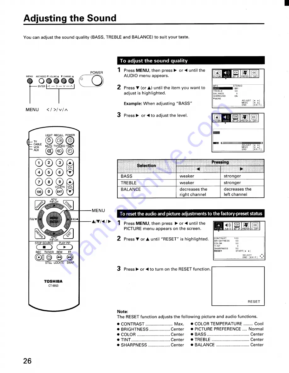 Toshiba CN32H95 Owner'S Manual Download Page 26