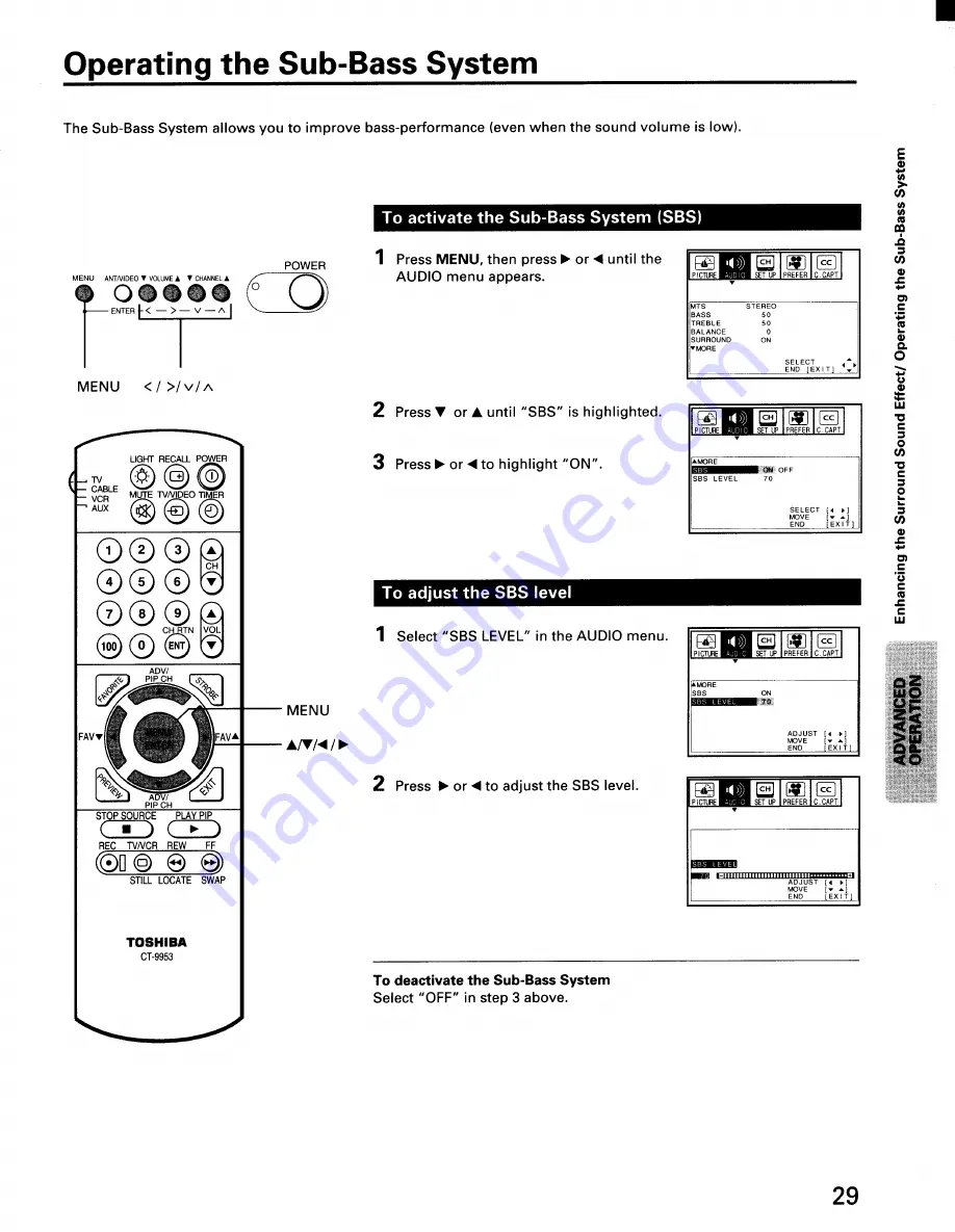 Toshiba CN32H95 Owner'S Manual Download Page 29