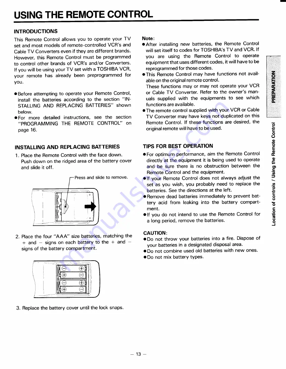 Toshiba CN35C90 Owner'S Manual Download Page 13