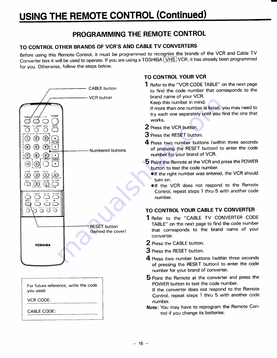 Toshiba CN35C90 Owner'S Manual Download Page 16