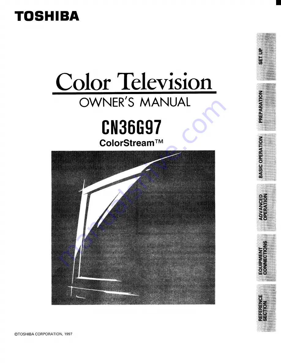 Toshiba ColorStream CN36G97 Owner'S Manual Download Page 1